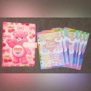 Care Bears Pink Rainbow Heart A5 Binder with Rainbow Inserts